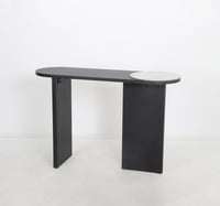 كونسول خشب لون أبيض x أسود مقاس 120x40x80 سم