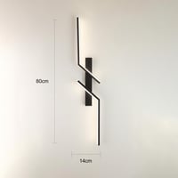 اضاءة جداريه مفرد ب3 اضاءات متغيرة لون اسود