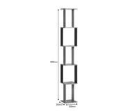 أرفف تخزين خشب بتصميم مميز لون رمادي مقاس 30x30x18...