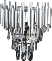 إضاءة حائط مفرد بتصميم مودرن لون فضي