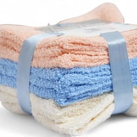 مجموعة مناشف وجه قطنية بألوان متعددة - 9 قطع