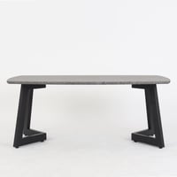 طاولة قهوة خشب لون رمادي x أسود مقاس 110x45x60 سم