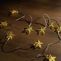 حبل إضاءة نجوم ذهبية بطول 2 متر