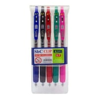 طقم أقلام جيل ضغاط ملونة 0.7 مم - 5 حبة