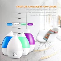 فواحة بخار كهربائية بتصميم انيق باللون الابيض سعة...