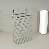 ستاند مناديل بتصميم عصري باللون الفضي مقاس 30x20x1...