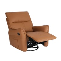 كرسي استرخاء بتصميم عصري أنيق مع جيب جانبي لون كاف...