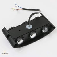 إضاءة حائط وكشاف لون اسود بلون انارة اصفر