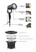 إضاءة أرضية للحدائق غرس متحرك تصميم عملي وجودة عال...