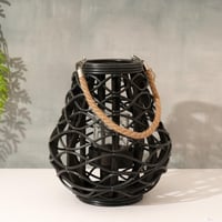 فانوس رمضان بتصميم انيق لون اسود مقاس 33 سم - رمضا...