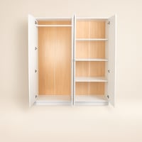 دولاب خشبي بتصميم عصري وأنيق -160x54x200 سم- لون ا...