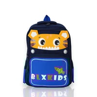 شنطة ظهر مدرسية بتصميم اسد للاطفال لون ازرق