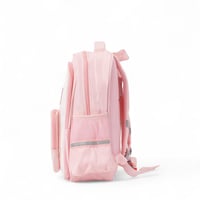 شنطة ظهر وردية بتصميم ناعم مزينة بتعليقة أرنب لطيف...