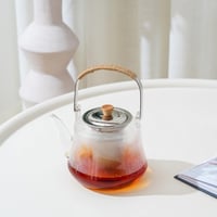 ابريق شاي بتصميم عصري لون شفاف سعة 1 لتر