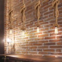 نجفة بتصميم حبل لون بني مقاس 2 متر