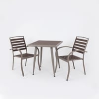 طقم جلسة خارجية حديد بالكامل 2 كرسي مع طاولة باللو...