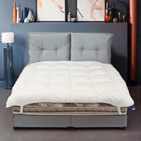 لباد مرتبة مايكروفايبر لون أبيض مقاس 150x200x8 سم