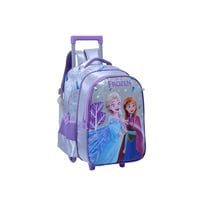 شنطة ترولي مدرسية مع مقلمة بتصميم اميرة الثلج لون...