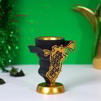 مبخرة للاحتفال باليوم الوطني بتصميم خريطة لون اسود...