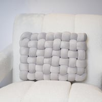 خدادية بتصميم متشابك لون رمادي مقاس 30x40x10 سم