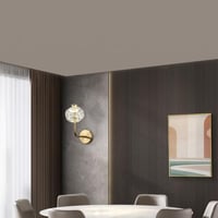 اضاءة جداريه مفرد ب3 اضاءات متغيرة لون ذهبي