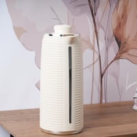 ترمس حراري باللون العاجي، سعة مناسبة للاستخدام الي...