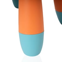 كرسي أطفال بتصميم كرتوني باللون برتقالي x أزرق فات...