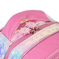 حقيبة ظهر شكل سنو جيرل مع مقلمة لون زهري