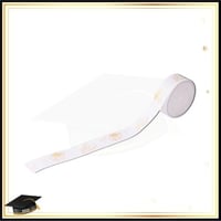 شريط لف الهداية بعبارة (مبروك التخرج) لون ابيض وذه...