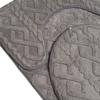 طقم دعاسة حمام بتصميم عصري باللون الرمادي - 3 حبة