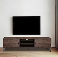 طاولة تلفزيون خشب باللون البني مقاس 160x45x40 سم