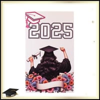 ستاند تخرج بتصميم مميز لون ابيض مقاس 30x50 سم