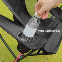 كرسي للتخيم قماش قابل لاعادة الطي باللون الاسود مق...