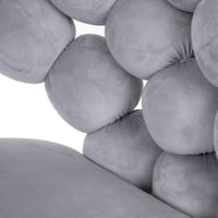 كرسي مفرد مخمل باللون الرمادى بتصميم فريد مقاس 85x...