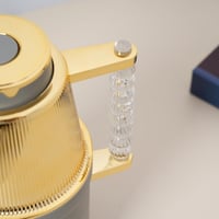 ترمس الشاي والقهوة بتصميم مميز باللون الرمادي والذ...