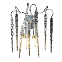 إضاءة حائط مفرد بتصميم عصري لون فضي