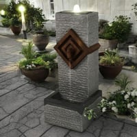 نافورة مياة بتصميم مميز لون رمادي مقاس 36 × 85 سم