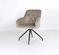 كرسي أنيق ومريح بتصميم مميز دوار لون رمادى فاتح