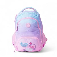 شنطة ظهر مدرسية بتصميم مميز لون ازرق ووردي مقاس 30...