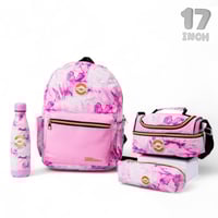 مجموعة شنطة ظهر مدرسية تولي 4 في 1 بتصميم مميز لون...