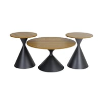 طقم طاولات جانبية مودرن بتصميم مخروطي 3 خبه- فخامة...