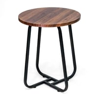 طقم طاولات كنب 1+6 بتصميم مميز لون بني محروق