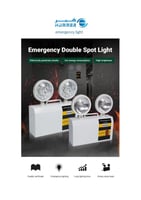 كشاف طوارئ ثنائي لون ابيض مع لون الانارة ابيض