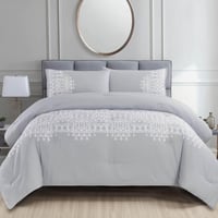 مفرش سرير مايكروفايبر لون رمادي فاتح مقاس 260x240...