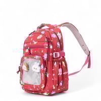 شنطة ظهر بتصميم لابوبو لون وردي مقاس 17 انش