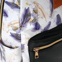 مجموعة شنطة ظهر مدرسية تولي 4 في 1 بتصميم زهور لون...