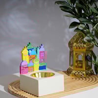 مبخرة رمضانية بتصميم تراثي ملون ارتفاع 14 سم