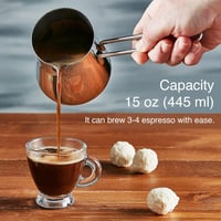 ركوة قهوة تركي ستانلس ستيل لون فضي سعة 350 مل