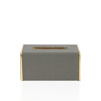علبة مناديل بتصميم عصري باللون الرمادي