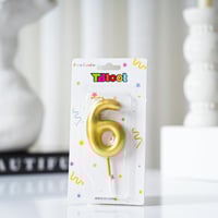 شمعه حفلات واعياد ميلاد على شكل رقم لون فضي- قطعه...